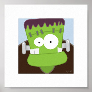 Cute Frankenstein Monster 6 x 6 Print