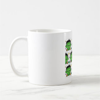 Cute Frankenstein Monster Face Halloween Pattern Coffee Mug