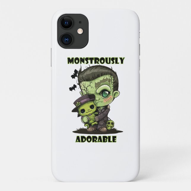  Cute Frankenstein Monster with plushie Case-Mate iPhone Case (Back)