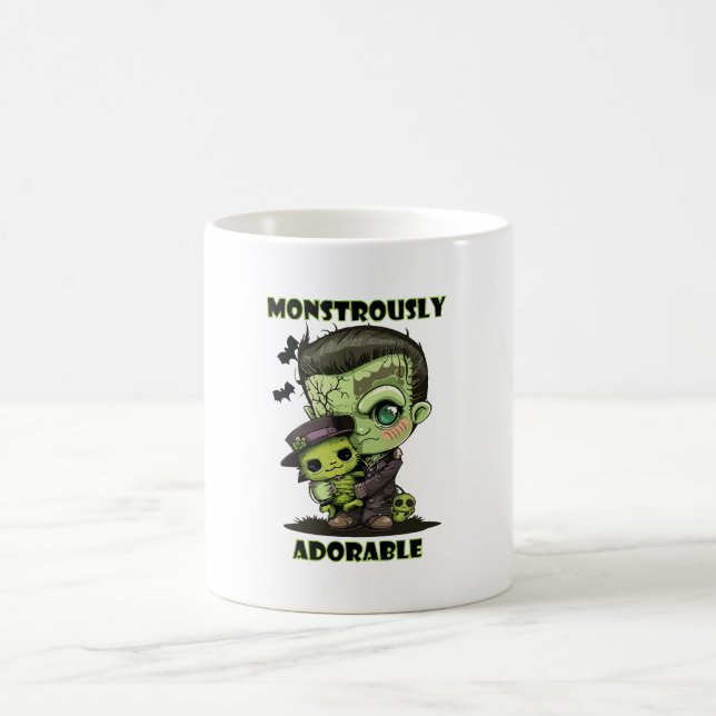  Cute Frankenstein Monster with plushie Coffee Mug (Center)