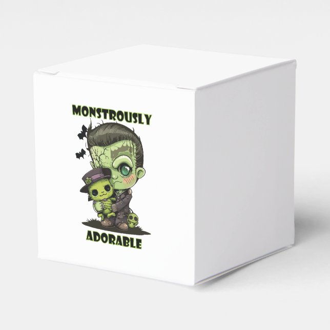  Cute Frankenstein Monster with plushie Favour Box (Front Side)