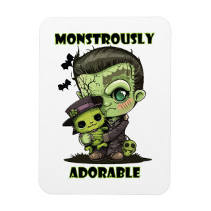 Cute Frankenstein Monster with plushie Magnet