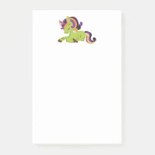 Cute Frankenstein Unicorn Halloween Drawing Post-it Notes