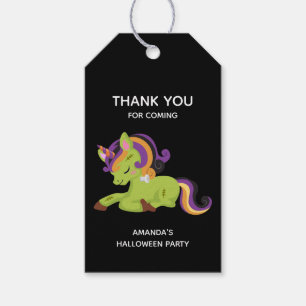 Cute Frankenstein Unicorn Halloween Gift Tags