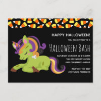 Cute Frankenstein Unicorn Halloween Party