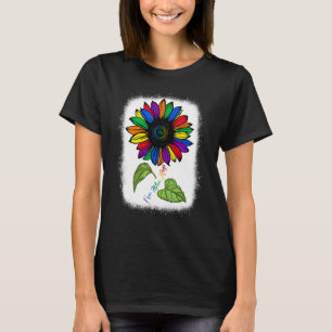 Cute Free Mum Hugs Rainbow Sunflower Lgbtq Pride M T-Shirt