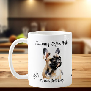 Cute French Bull Sandy Browns Personalise Coffee Mug