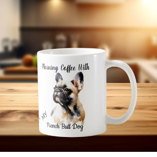 Cute French Bull Sandy Browns Personalise Coffee Mug