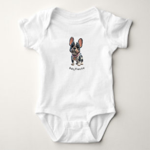Cute French Bulldog Baby Bodysuit