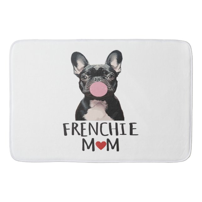 Cute French bulldog Bath Mat (Front)
