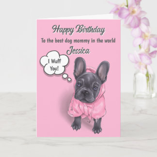 Cute French Bulldog Birthday Card
