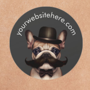 Cute French Bulldog Business Promotional Classic Round Sticker