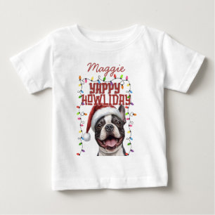 Cute French Bulldog Christmas Lights Baby T-Shirt