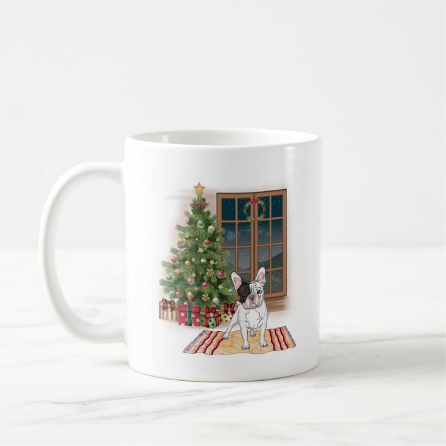 Cute French Bulldog Christmas Mug (Left)