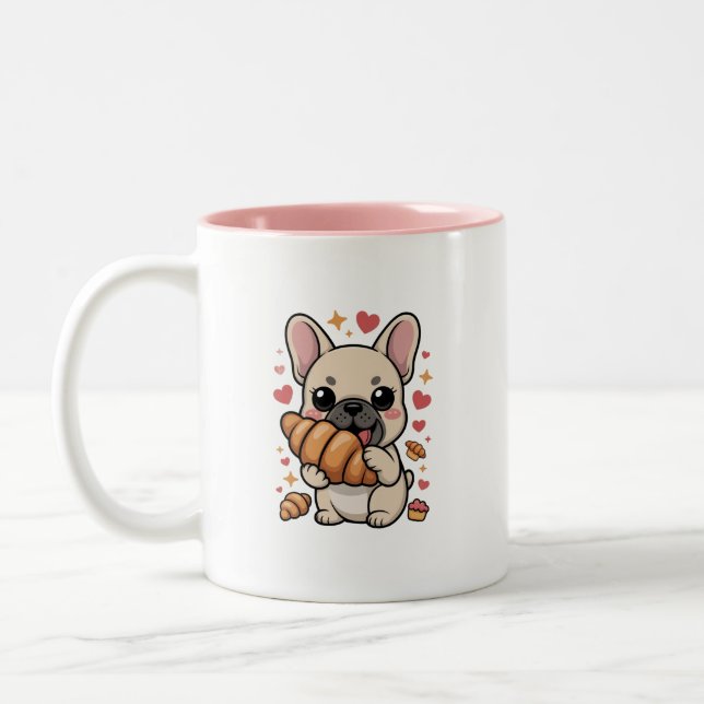 Cute French Bulldog Coffee Mug (Left)