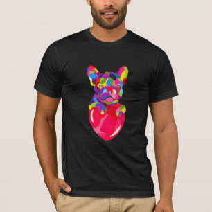 Cute French Bulldog  Colourful Dog Adoption Dog Mu T-Shirt