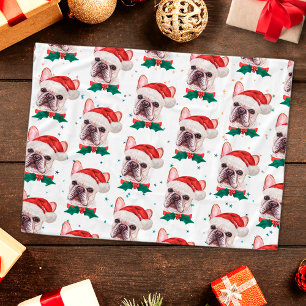 Cute French Bulldog Dog Christmas Pattern Fleece Blanket