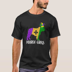Cute French Bulldog Dog Lover Mardi Gras Party Jes T-Shirt