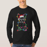Cute French Bulldog Dog Santa Lights Christmas Paj T-Shirt<br><div class="desc">Cute French Bulldog Dog Santa Lights Christmas Pajama Pet</div>