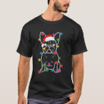 Cute French Bulldog Dog Santa Lights Christmas Paj T-Shirt<br><div class="desc">Cute French Bulldog Dog Santa Lights Christmas Pajama Pet</div>