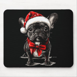Cute French Bulldog Frenchie Dog Christmas Merry X Mouse Pad