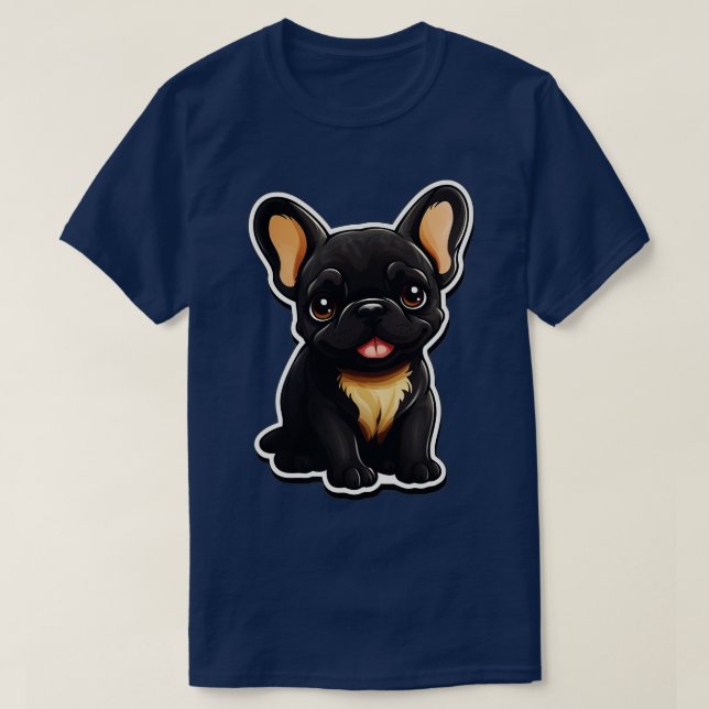 Cute French Bulldog Frenchie Dog Lover Funny 7 T-Shirt (Design Front)