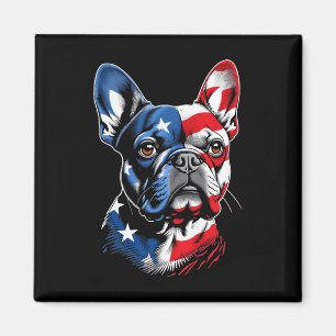 Cute French Bulldog Funny Dog Usa American Flag 4t Magnet