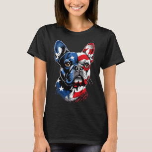 Cute French Bulldog Funny Dog Usa American Flag 4t T-Shirt