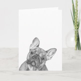 Cute French Bulldog greetings card