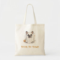 Cute French Bulldog Halloween Ghost Trick Treat