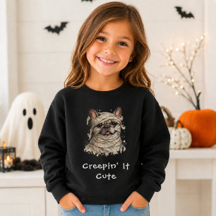 Cute French Bulldog Halloween Mummy Creepin Sweatshirt