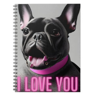 Cute French Bulldog I Love You Journal