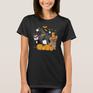 Cute French Bulldog In Halloween Costume Zombie Wi T-Shirt