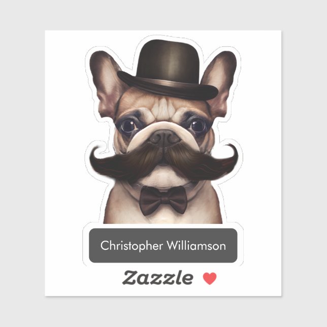 Cute French Bulldog Kids Name (Sheet)
