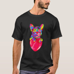 Cute French Bulldog Lovers Colourful Dog Adoption  T-Shirt