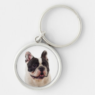 Cute French Bulldog Mom Frenchie Dad Puppy Dog Key Ring