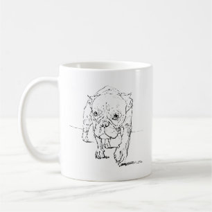 Cute French Bulldog Mug, Dog Illustration Coffee Mug
