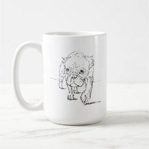Cute French Bulldog Mug, Dog Illustration  Coffee Mug