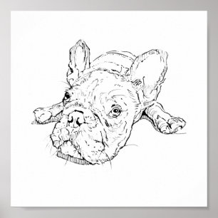 Cute French Bulldog Mug, Dog Mom Gift Poster