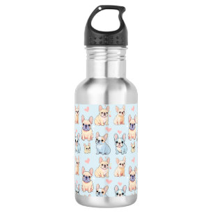 Cute French Bulldog Pastel Pattern 532 Ml Water Bottle