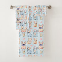 Cute French Bulldog Pastel Pattern