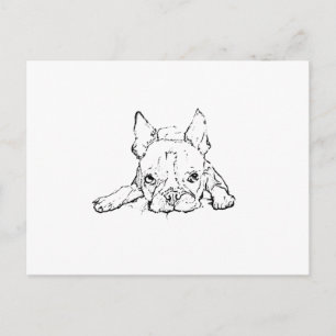 Cute French Bulldog, Personalised Postcard