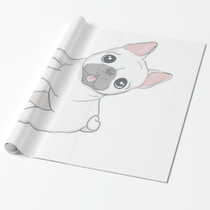 Cute French Bulldog Portrait Dog Lover Wrapping Paper