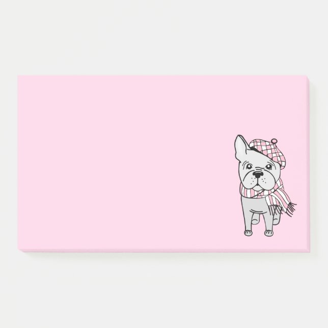 Cute French Bulldog Post-it Notes (Front)
