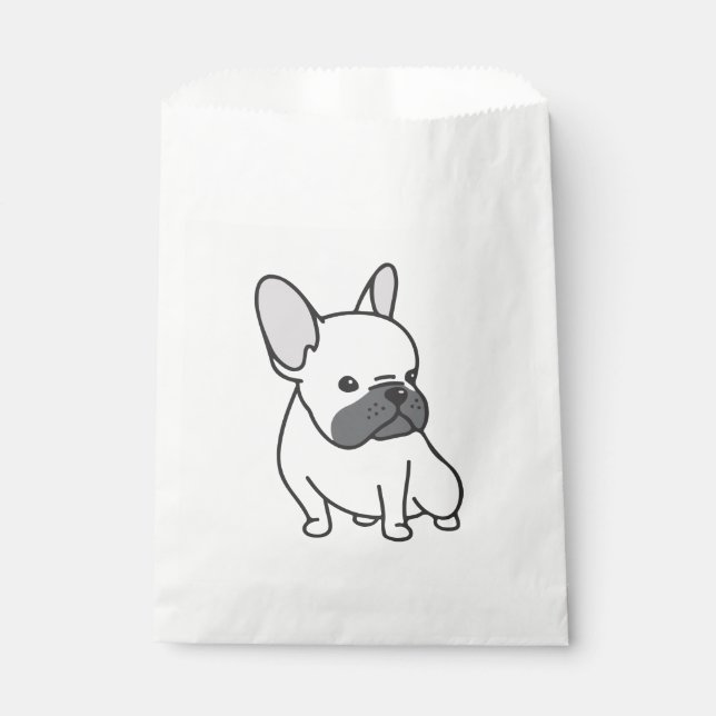 Cute French Bulldog Puppy Dog  Frenchie Party Favour Bag (Front)