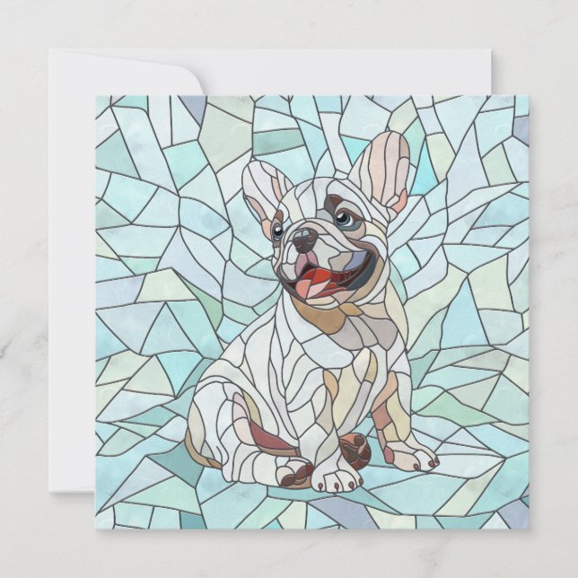 Cute French Bulldog Puppy - pastel mosaic (Front)