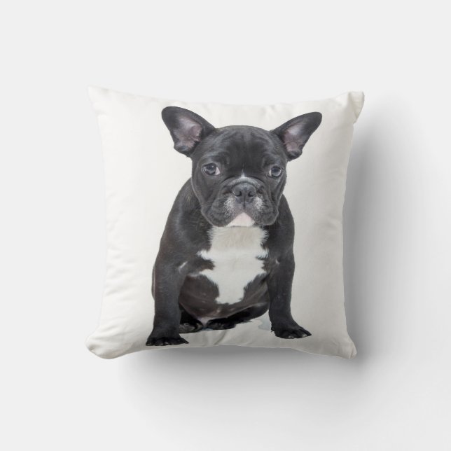 Cute French Bulldog Puppy Pillow (Front)