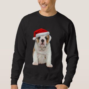 Cute French Bulldog Puppy Santa Hat Frenchie Chris Sweatshirt