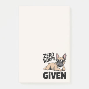Cute French Bulldog Sassy Antisocial Introvert Dog Post-it Notes