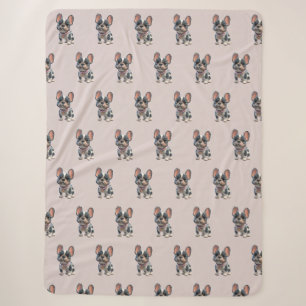 Cute French Bulldog Sherpa Blanket